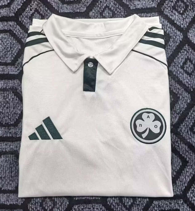 2025-2026 Panathinaikos F.C. White Thailand Soccer Jersey AAA-7209