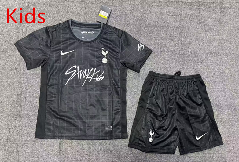 2025-2026 Special Edition Tottenham Hotspur Black Training Kids/Youth Soccer Uniform-3831