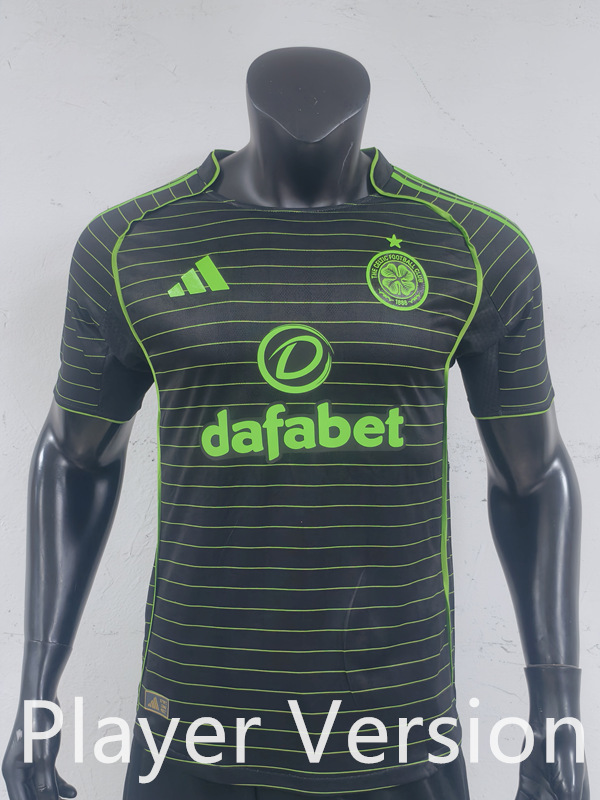 Player Version 2025-2026 Celtic 2nd Away Black Thailand Soccer jersey AAA-0871
