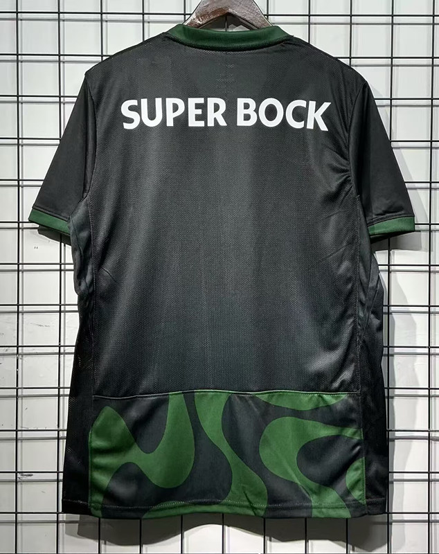 (S-4XL) 2025-2026 Sporting Clube de Portugal 2nd Away Black&Green Thailand Soccer Jersey AAA-GB