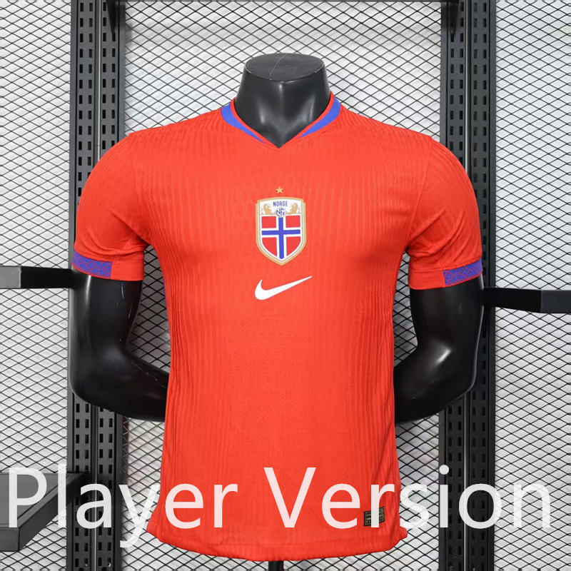 Player Version 2025-2026 Norway Home Red Thailand Soccer Jersey AAA-888