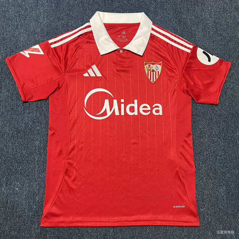 (S-4XL) 2025-2026 Sevilla Away Red Thailand Soccer Jersey AAA-8430