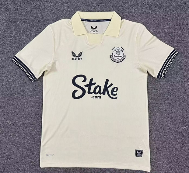 2025-2026 Everton Away Light Yellow Thailand Soccer Jersey AAA