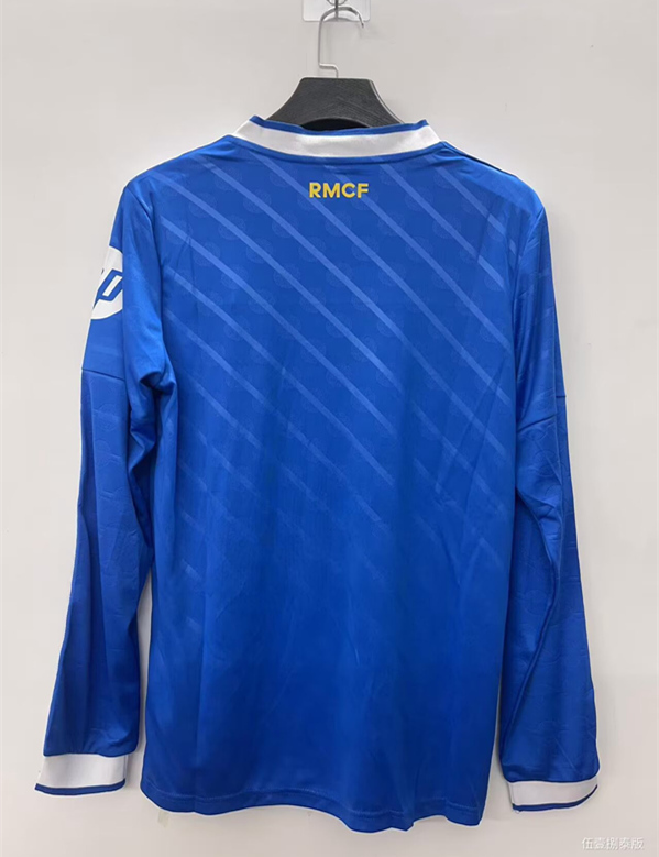 2025-2026 Real Madrid Away Blue LS Thailand Soccer Jersey AAA-8430