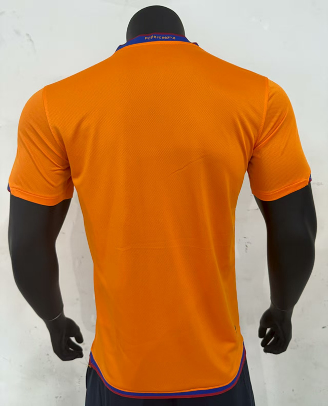 Retro Version 2006-2007 Barcelona Away Orange Thailand Soccer Jersey AAA-C2045
