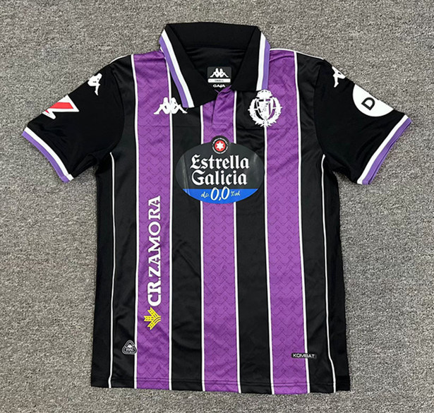 (S-4XL) 2025-2026 Real Valladolid Away Black&Purple Thailand Soccer Jersey AAA-512