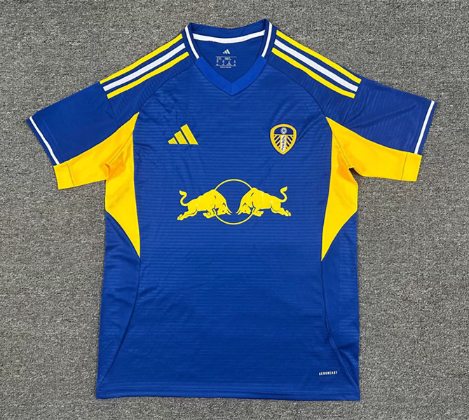 (S-4XL）2025-2026 Leeds United Away Blue Thailand Soccer Jersey AAA-512
