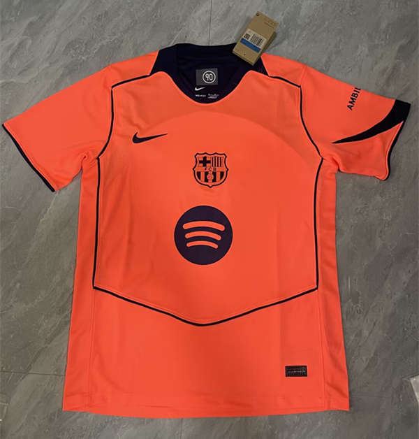 2025-2026 Barcelona 2nd Away Orange Thailand Soccer Jersey AAA-818