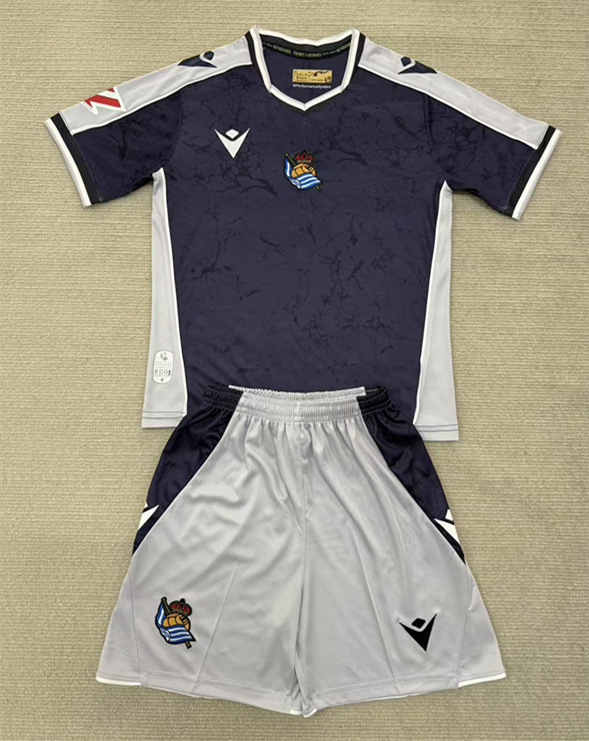 2025-2026 Real Sociedad Away Dark Grey Soccer Uniform-AY