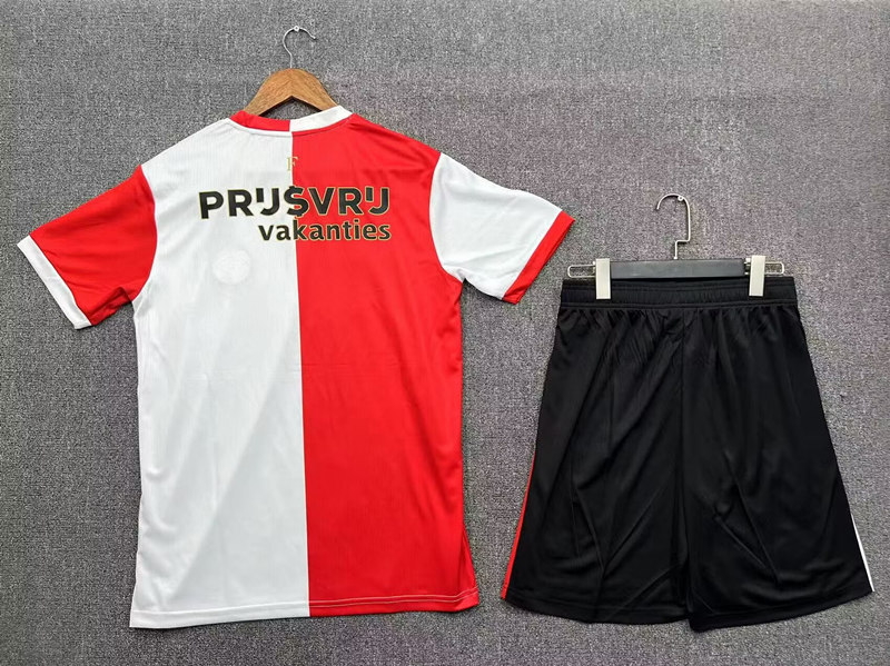 2025-2026 Feyenoord Rotterdam Home Red&White Soccer Uniform-718