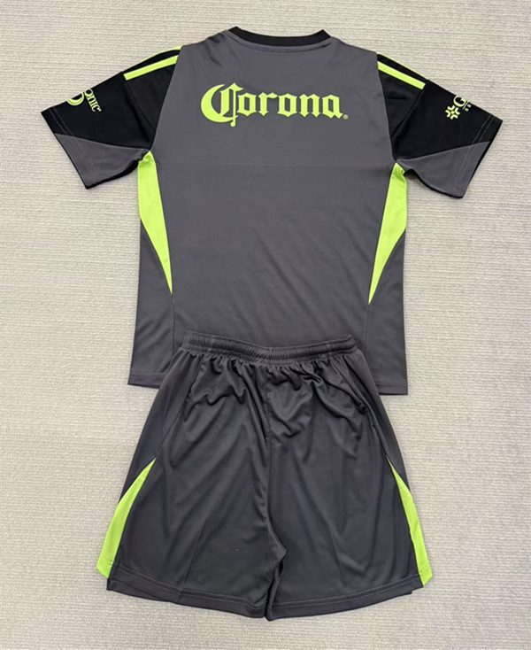 2025-2026 Club America Goalkeeper Grey&Black Kids/Youth Soccer Uniform-AY