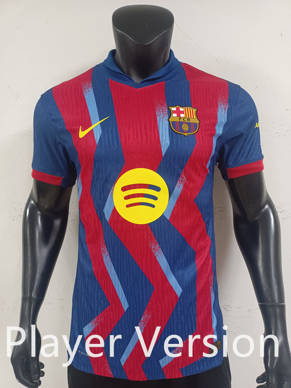 Player Version 2025-2026 Barcelona 3rd Away Red&BlueThailand Soccer Jersey AAA-0871