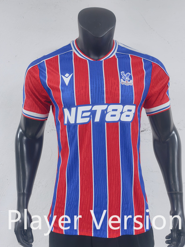 Player Version 2025-2026 Crystal Palace Home Red&Blue Thailand Soccer Jersey AAA-0871