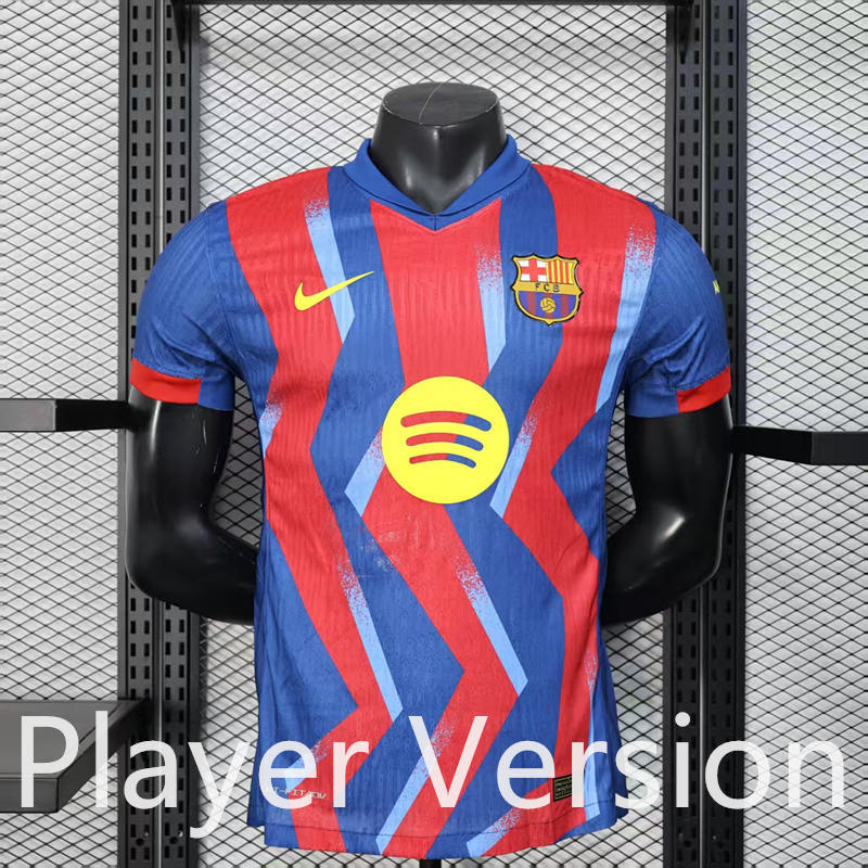 Player Version 2025-2026 Barcelona 2nd Away Red&BlueThailand Soccer Jersey AAA-888