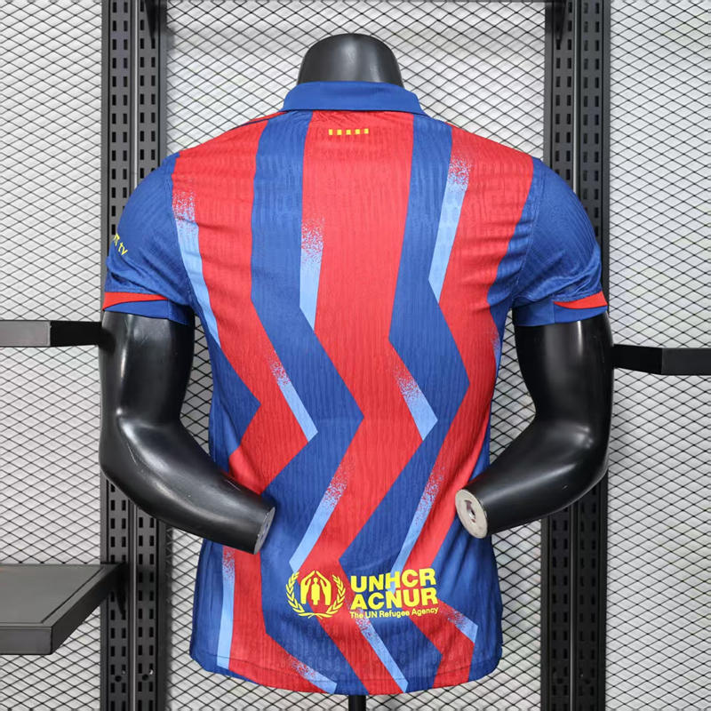 Player Version 2025-2026 Barcelona 2nd Away Red&BlueThailand Soccer Jersey AAA-888
