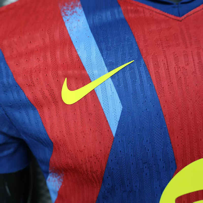 Player Version 2025-2026 Barcelona 2nd Away Red&BlueThailand Soccer Jersey AAA-888