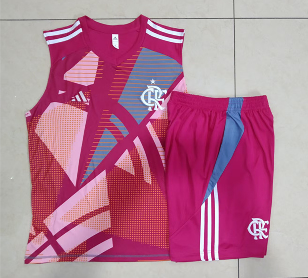 2025-2026 Flamengo Rose Red Inkjet Vest Thailand Soccer Tracksuit-815