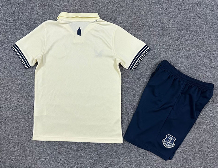 2025-2026 Everton Away Beige Kids/Youth Soccer Uniform-7809