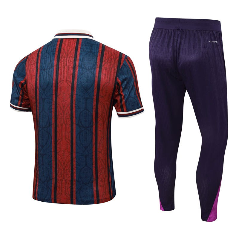 2025-2026 Barcelona Blue&Red Short-sleeved Thailand Soccer Tracksuit-9926