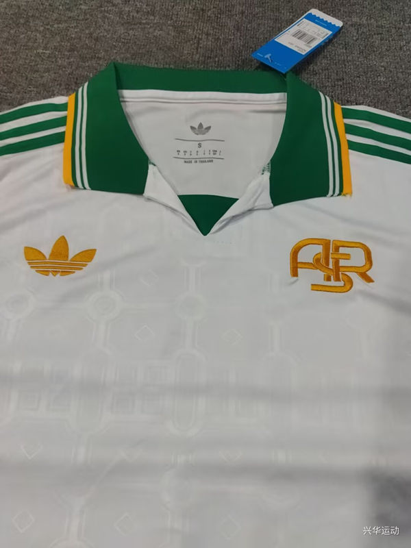(S-4XL) 2025-2026 Roma 2nd Away White Thailand Soccer Jersey AAA-5378