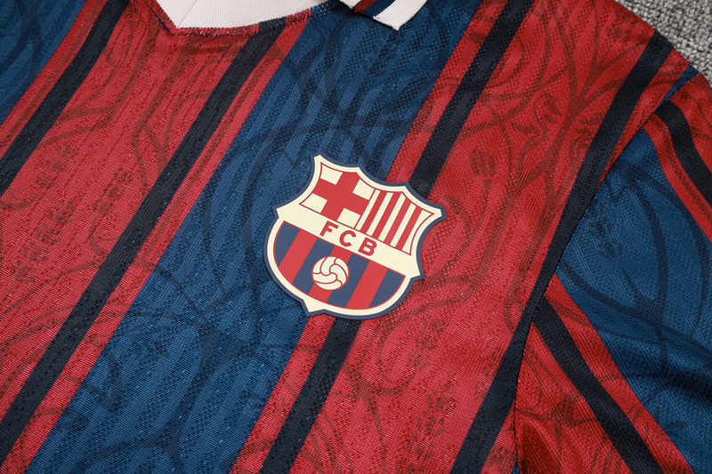 2025-2026 Barcelona Blue&Red Short-sleeved Thailand Soccer Tracksuit-9926
