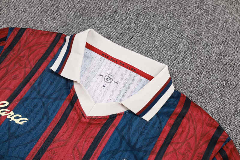 2025-2026 Barcelona Blue&Red Short-sleeved Thailand Soccer Tracksuit-9926