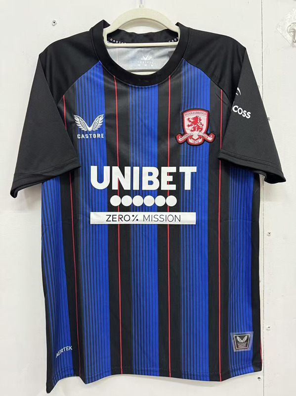 (S-4XL) 2025-2026 Middlesbrough Away Blue&Black Thailand Soccer Jersey AAA-0009