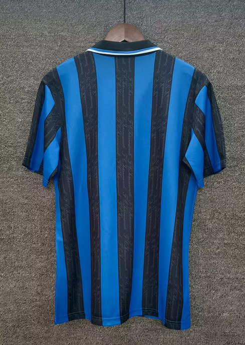 Retro Version 1996-1997 Inter Milan Home Blue&Black Thailand Soccer Jersey AAA-4130