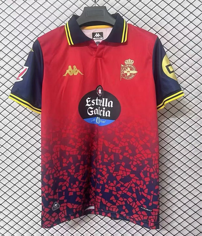 (S-4XL) 2025-2026 Deportivo La Coruña Away Red Thailand Soccer Jersey AAA-2044