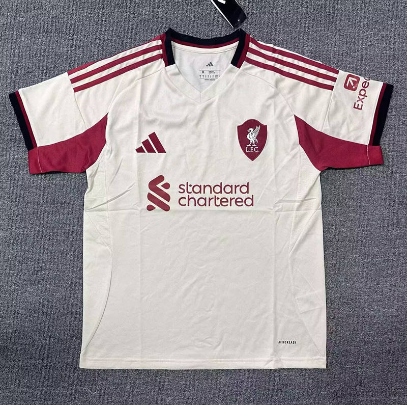 (S-4XL) 2025-2026 Liverpool Away White Thailand Soccer Jersey AAA-7209