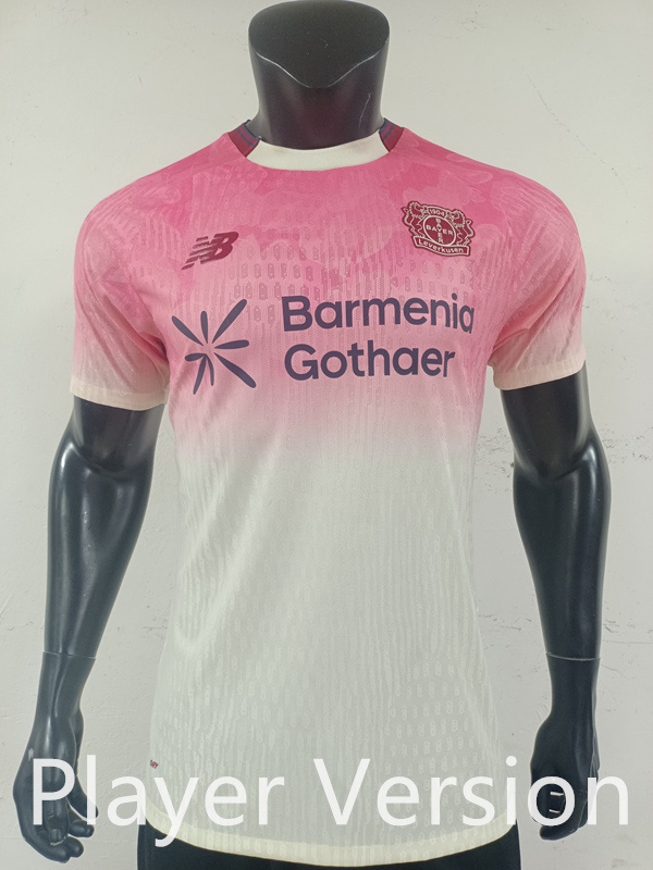2025-2026 Bayer 04 Leverkusen Away White and Pink Thailand Soccer Jersey AAA-0871