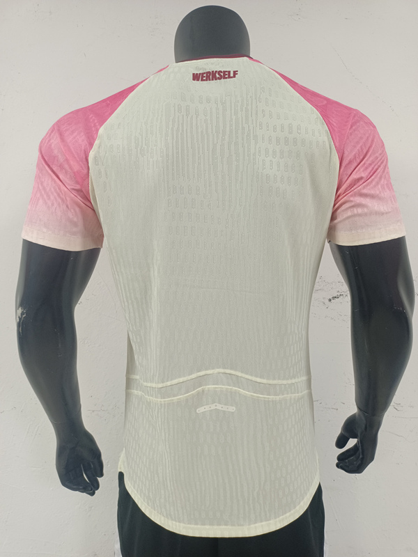 2025-2026 Bayer 04 Leverkusen Away White and Pink Thailand Soccer Jersey AAA-0871