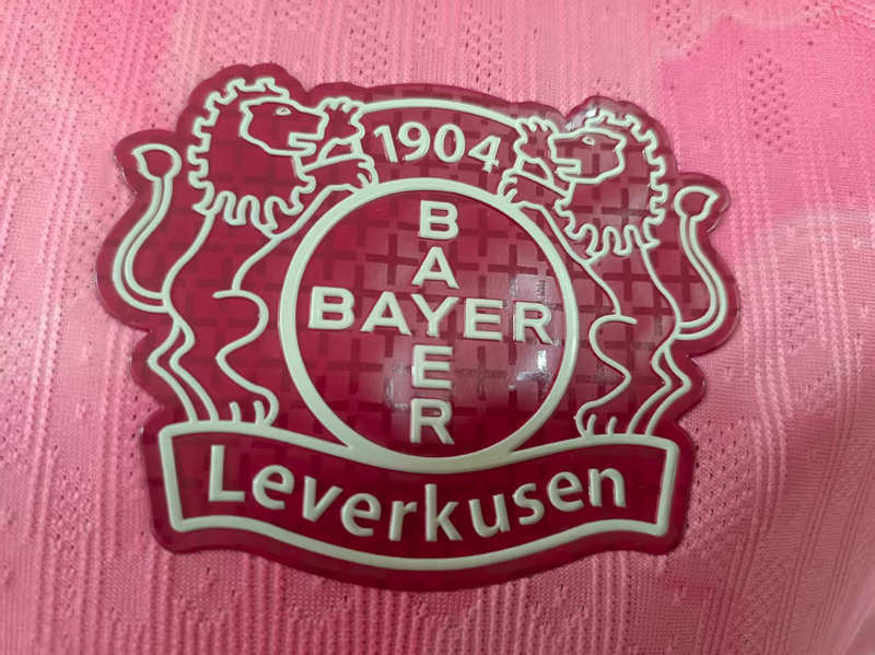2025-2026 Bayer 04 Leverkusen Away White and Pink Thailand Soccer Jersey AAA-0871