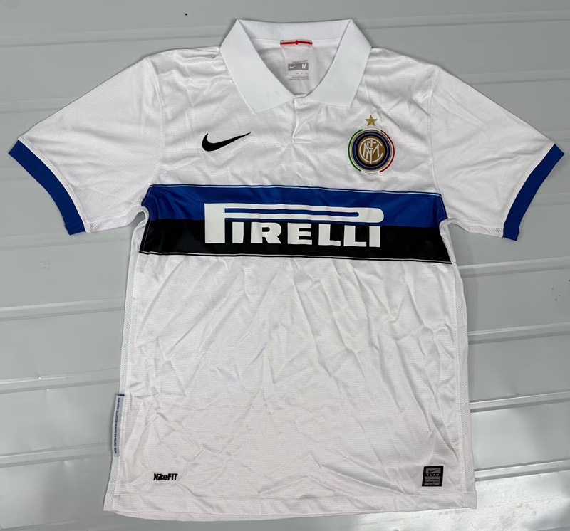 Retro Version 2009-2010 Inter Milan Away White Thailand Soccer Jersey AAA-503