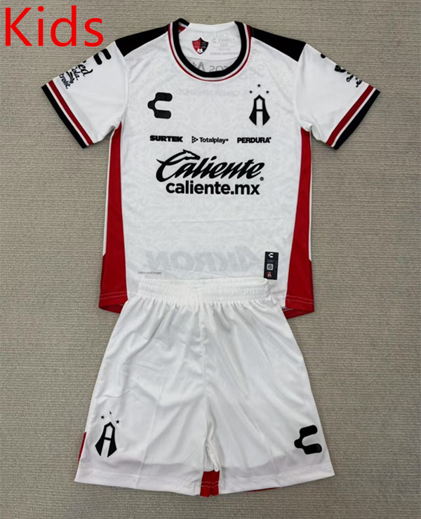 2025-2026 Atlas Away White Kids/Youth Soccer Uniform-AY