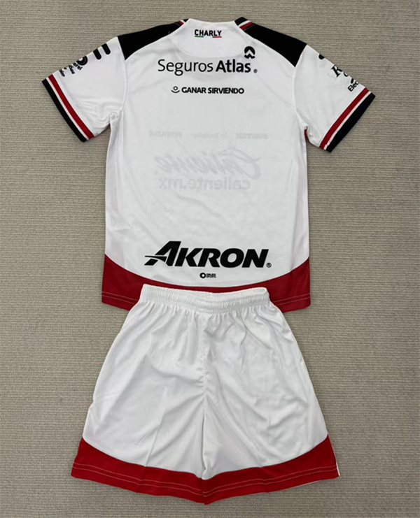 2025-2026 Atlas Away White Kids/Youth Soccer Uniform-AY