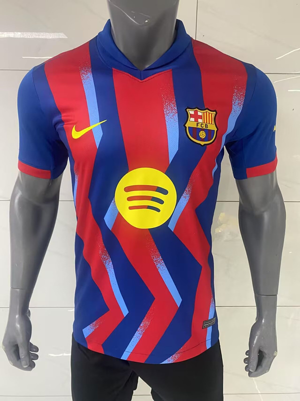 2025-2026 Barcelona 3rd Away Red&Blue Thailand Soccer Jersey AAA-416
