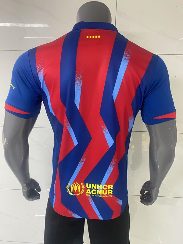 2025-2026 Barcelona 3rd Away Red&Blue Thailand Soccer Jersey AAA-416
