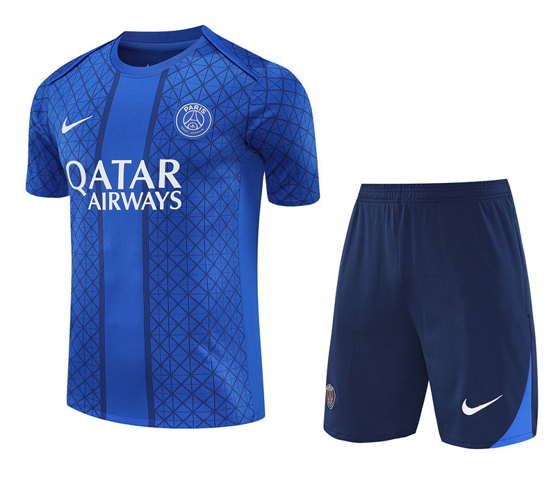 2025-2026 Paris SG Blue Thailand Training Soccer Uniform-418