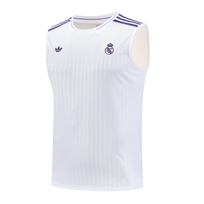 2025-2026 Real Madrid White&Purple Training Soccer Vest-418