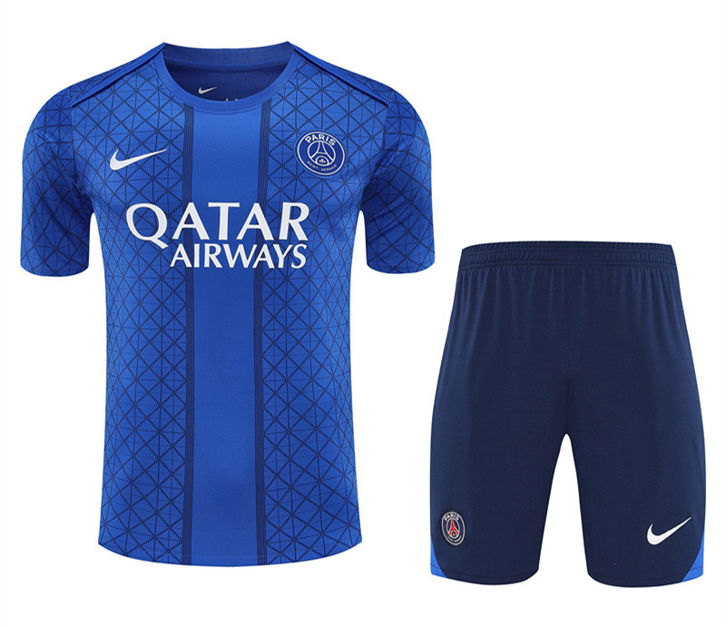 2025-2026 Paris SG Blue Thailand Training Soccer Uniform-418