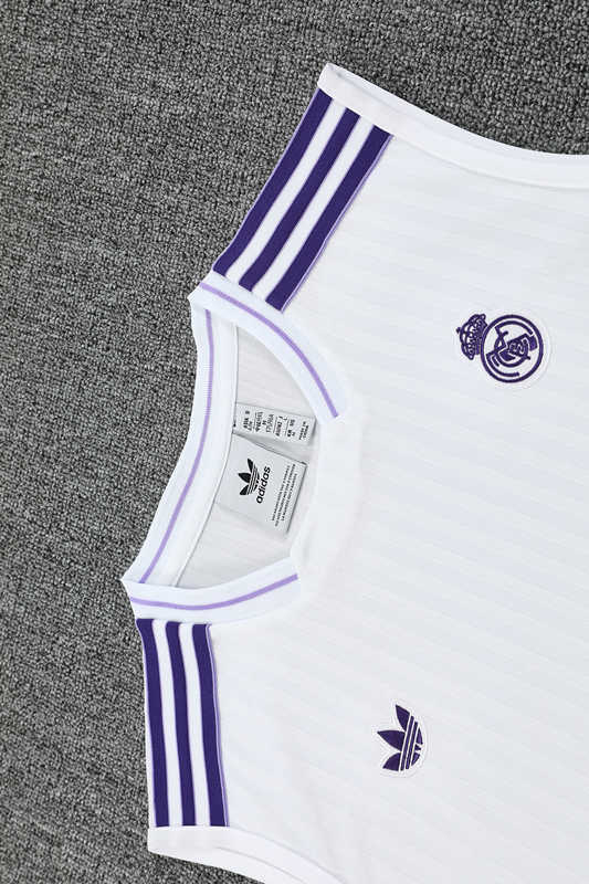 2025-2026 Real Madrid White&Purple Training Soccer Vest-418