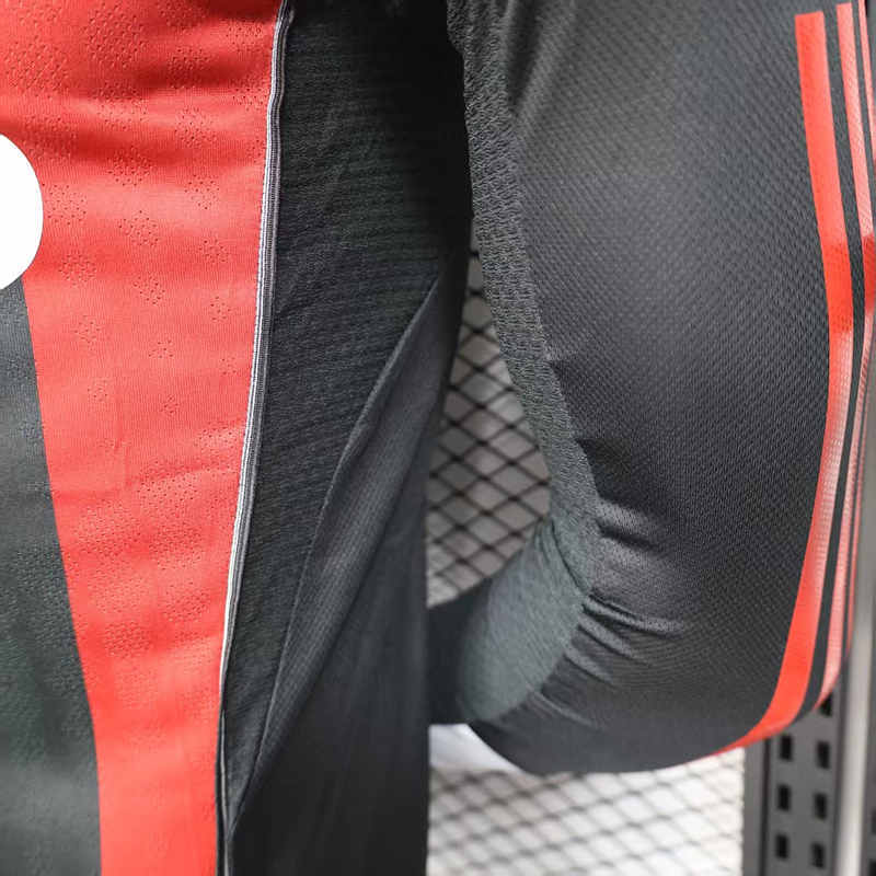 Player Version 2025-2026 River Plate Away Red&Black Stripe Thailand LS Soccer Jersey AAA-888