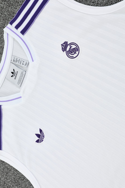2025-2026 Real Madrid White&Purple Training Soccer Vest-418