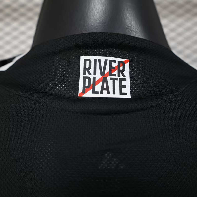 Player Version 2025-2026 River Plate Away Red&Black Stripe Thailand LS Soccer Jersey AAA-888