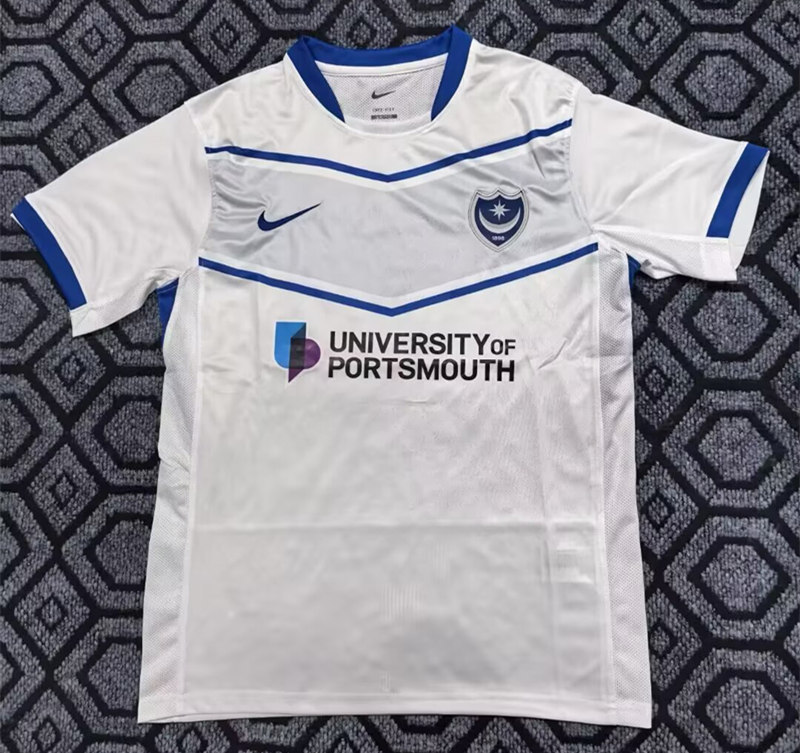 (S-4XL) 2025-2026 Portsmouth F.C Away White Thailand Soccer Jersey AAA-2483