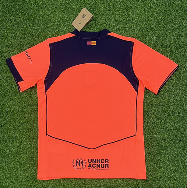 (S-4XL) 2025-2026 Barcelona 2nd Away Orange Thailand Soccer Training Jersey AAA-403