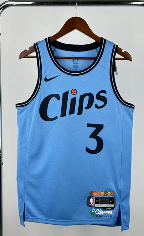 2025 City Version Los Angeles Clippers Blue #3 NBA Jersey-311