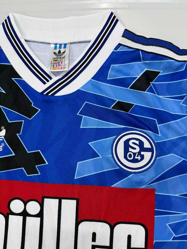 Retro Version 1993-1994 FC Schalke 04 Home Blue Thailand Soccer Jersey AAA-503
