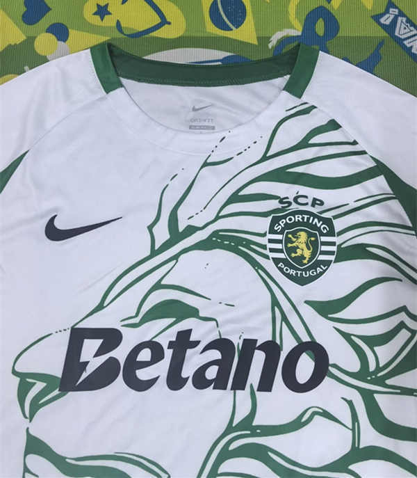 (S-4XL) 2025-2026 Lion Head Sporting Clube de Portugal White Thailand Soccer Jersey AAA-5303